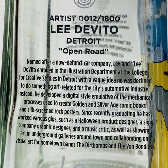 ESSENTIAL 1800 Ltd Ed EMPTY Bottle Artist LEE DEVITO - Open Road 0012/1800 EUC - Picture 5 of 7
